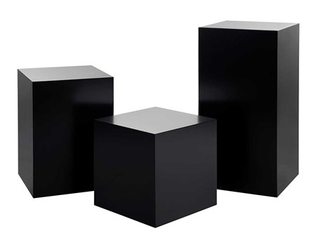 Podie trä, 500x500x1000mm, svart